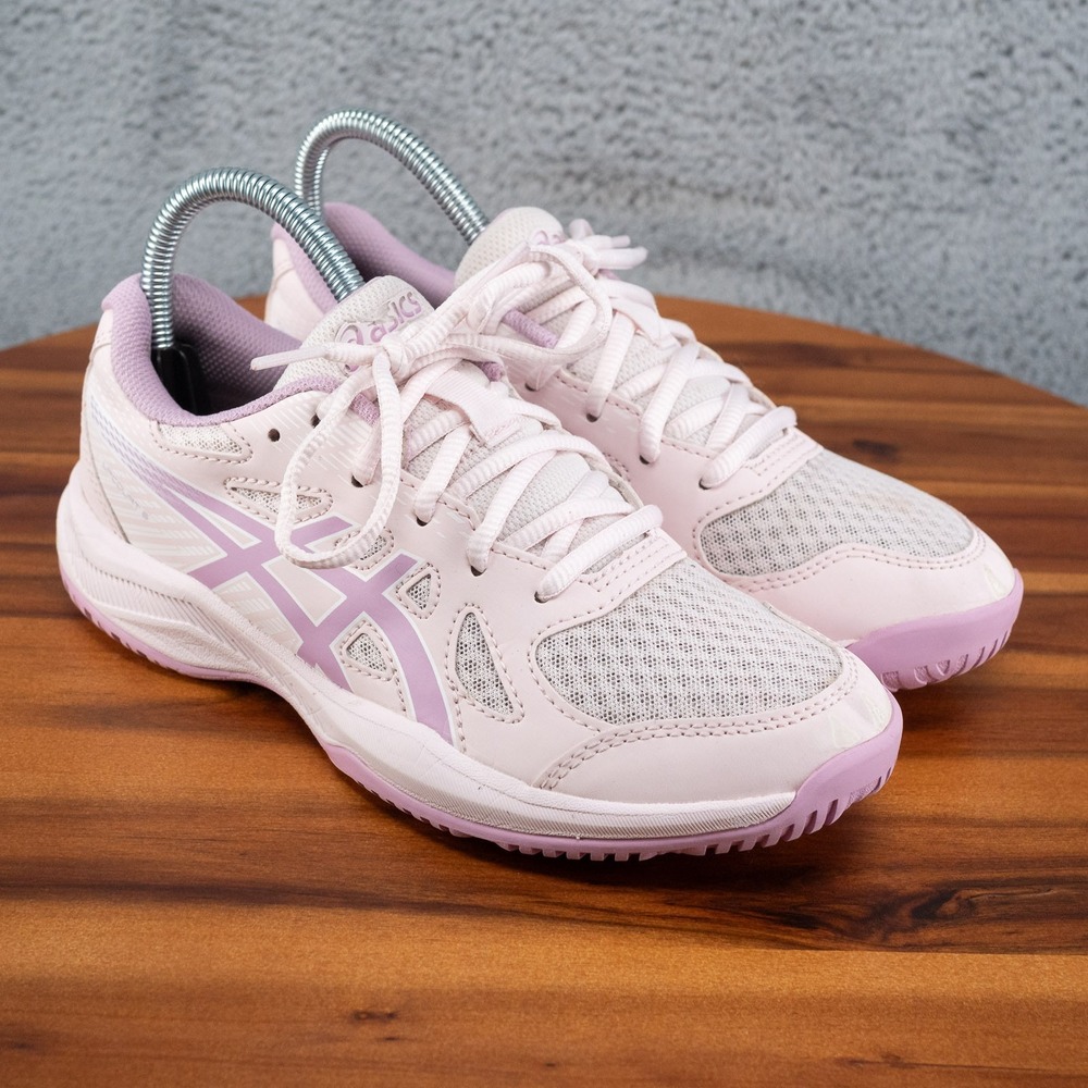 Asics Women's Upcourt 6 Lightweight Volleyball Shoes Pink Kids Size 4.5 Wmns 6